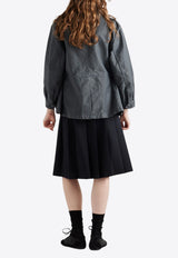 Prada Pleated Belted Skirt Navy P184YHSOOO108N_F0008