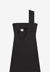 Courrèges Satin Cut-Out Mini Dress Black 125CRO558PL0162_9999