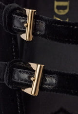 Prada Triangle Logo Velvet Ballet Flats Black 1F794NF005068_F0002