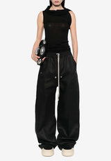 Rick Owens Asymmetrical Neck Sleeveless Top Black RP01E7666M_09