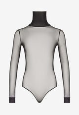 Maison Margiela High-Neck Sheer Bodysuit Black S51NA0105M20088_900