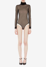 Maison Margiela High-Neck Sheer Bodysuit Black S51NA0105M20088_900