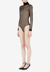 Maison Margiela High-Neck Sheer Bodysuit Black S51NA0105M20088_900