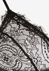 Anine Bing Semi-Sheer Lace Bra with Trims Black A100003_000