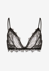 Anine Bing Semi-Sheer Lace Bra with Trims Black A100003_000
