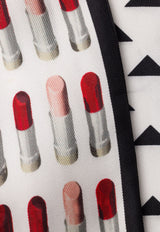 Prada Lipstick Print Silk Scarf Multicolor 1FF0082C7F_F0967