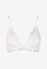 Anine Bing Semi-Sheer Lace Bra with Trim White A100003_150