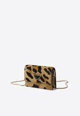 Prada Leopard Print Chain Clutch Brown 1MR0342C7B_F0151