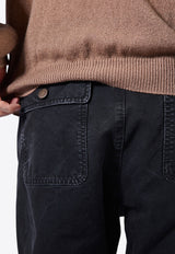 Prada Triangle Logo Wide-Leg Jeans Black SPH448SOOO16A7_F0002