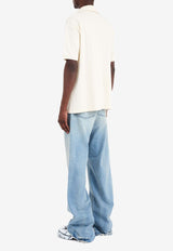 Maison Margiela Logo Print Short-Sleeved Polo T-shirt White S50GL0060M20061_102