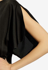 Isabel Marant Keany Satin Midi Dress Black RO0681FAC1J04I_01BK