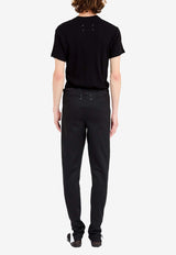 Maison Margiela Four Stitch Logo Skinny Track Pants Black S50KA0675S23168_900