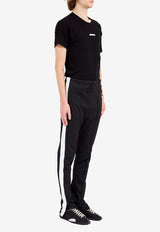 Maison Margiela Four Stitch Logo Skinny Track Pants Black S50KA0675S23168_900