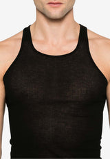Rick Owens Basic Ribbed Tank Top Black RU01E5150RC_09