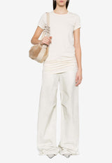 Rick Owens Level Crewneck Long T-shirt Cream RP01E7203JNC_21