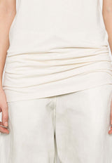 Rick Owens Level Crewneck Long T-shirt Cream RP01E7203JNC_21