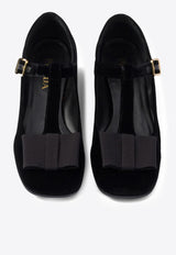 Prada 35 Bow Velvet Pumps Black 1I818NF035068_F0002