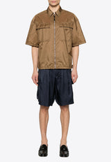 Prada Silk Cargo Shorts Blue SPH460SOOO16GE_F0008