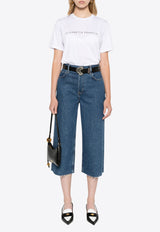 Elisabetta Franchi Rhinestone-Embellished Crewneck T-shirt White MA00346E2_270