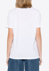 Elisabetta Franchi Rhinestone-Embellished Crewneck T-shirt White MA00346E2_270