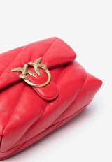 PINKO Classic Love Puff Maxi Quilt Shoulder Bag Red 100038A0F2_R30Q