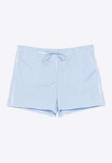 Miu Miu Logo Embroidered Boxer Shorts Light Blue SP9453SOOO10RG_F0012