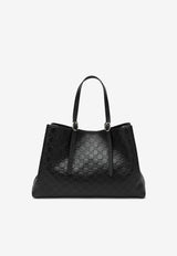 Bags Large GG Embossed Leather Shoulder Bag Black 815213AAFDV/R_GUC-1000