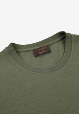 Glanshirt by Slowear Basic Crewneck T-shirt Sage 815214 ZG380_SAGE