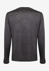 Glanshirt by Slowear Long-Sleeved Wool Sweater Gray 815234 ZM232_DARK GREY