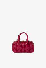 Miu Miu Mini Arcadie Matelassé Leather Handbag Red 5BP088VOOOAN88_F0011