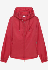 Courrèges Hooded Lightweight Windbreaker Jacket Red 125CMA198NY0043_4015