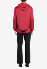 Courrèges Hooded Lightweight Windbreaker Jacket Red 125CMA198NY0043_4015
