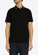 Versace Medusa Embroidered Polo T-shirt Black 1013906 1A13463-1B000