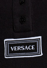 Logo Tag Ribbed Knit Top