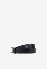 Twin Skull Leather Belt