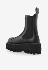 Alexander McQueen Sofa Leather Ankle Boots Black 817713 WIACK-1000