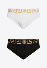 Versace Greca Border Briefs - Set of 2 AU10180 1A10011-A83K