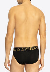 Versace Greca Border Briefs - Set of 2 AU10180 1A10011-A83K