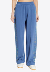 Kenzo Sweatpants with shimmering appliqués Blue FF52PA737 4MF-67
