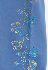 Kenzo Sweatpants with shimmering appliqués Blue FF52PA737 4MF-67
