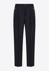 Etro Straight-Leg Tailored Pants Navy MREA0029 99TU2I5-B0065