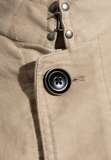 جاكيت بقَصة قميص بأزرار بياقة عالية