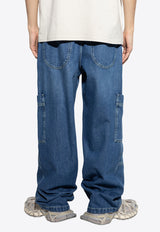 Irregular Straight-Leg Cargo Jeans