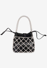 Off-White Crystal Embellished Handbag Black OWNN188C99 MET001-1001