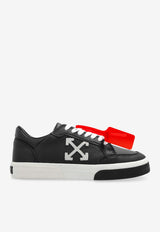 Off-White New Vulcanized Leather Sneakers Black OWIA288C99 LEA002-1001