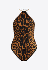 بدلة سباحة بنقشة جلد الفهد