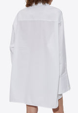 Embroidered Logo Mini Shirt Dress