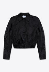 GANNI Jacket with pockets Black W0462 6883-099
