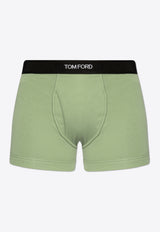 Tom Ford Logo Jacquard Stretch Boxers Green T4LC31040 0-332