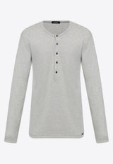 Tom Ford Long-Sleeved Pajama T-shirt Gray T4M151040 0-020